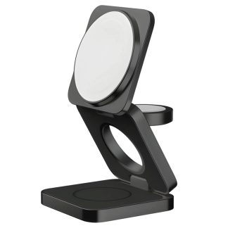 MOMAX Q2.Mag Go Qi2 3-in-1 Magnetic Wireless Charging Stand – 25W – UD31D – Black