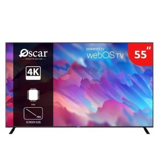 OSCAR OS55QLEDW | 55-inch Frameless QLED 4K UHD WebOS Smart TV with Magic Remote