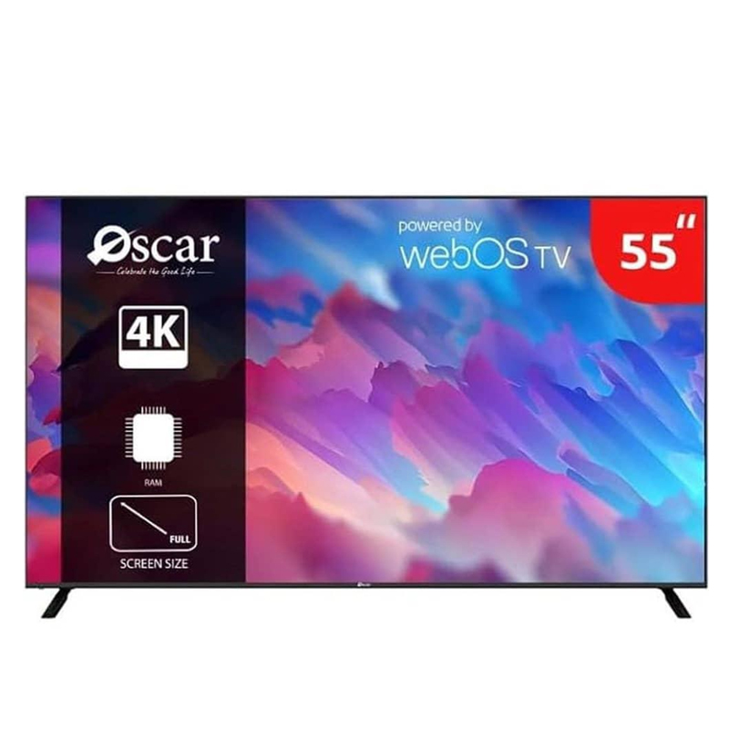 OSCAR OS55QLEDW | 55-inch Frameless QLED 4K UHD WebOS Smart TV with Magic Remote