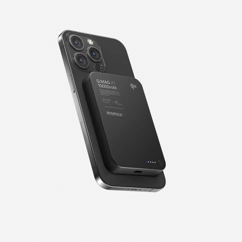 MOMAX Q.Mag X1 10000mAh Gen 2 15W MagSafe Wireless Power Bank – Black