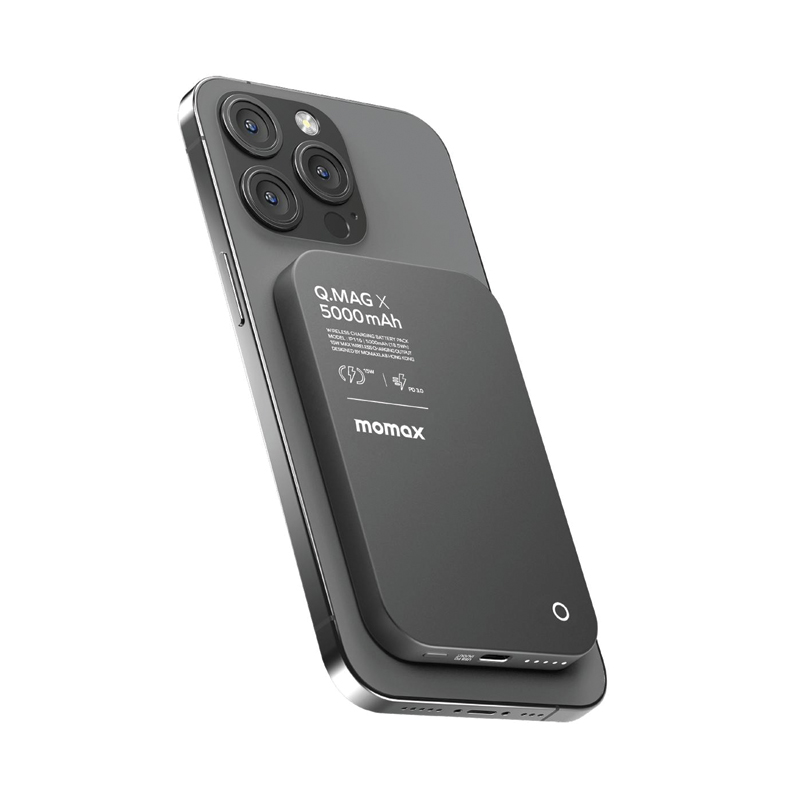 MOMAX Q.Mag X 5000mAh Gen 2 15W Ultra Slim MagSafe Wireless Power Bank