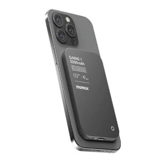 MOMAX Q.Mag X 5000mAh Gen 2 15W Ultra Slim MagSafe Wireless Power Bank – Black