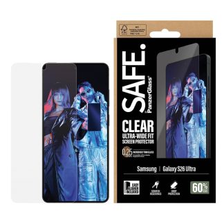 SAFE. by PanzerGlass® Screen Protector for Samsung Galaxy S26 Ultra | Ultra-Wide Fit | Tempered Glass | EasyAligner Installation Tray | Scratch & Impact Resistant | Fingerprint Resistant | Crystal Clear