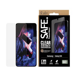 SAFE. by PanzerGlass® Screen Protector for Samsung Galaxy S26 | Ultra-Wide Fit | Tempered Glass | EasyAligner Installation Tray | Scratch & Impact Resistant | Fingerprint Resistant | Crystal Clear