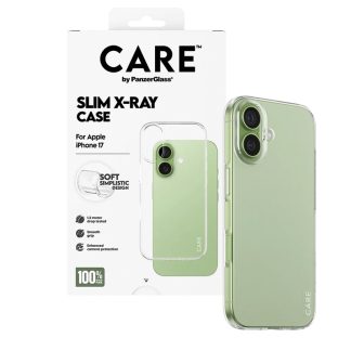 CARE by PanzerGlass® Case for iPhone 17 | Transparent X-Ray | Soft TPU | Shock-Absorbent | Wireless Charging Compatible | Clear
