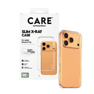CARE by PanzerGlass® Case for iPhone 17 Pro | Transparent X-Ray | Soft TPU | Shock-Absorbent | Wireless Charging Compatible | Clear