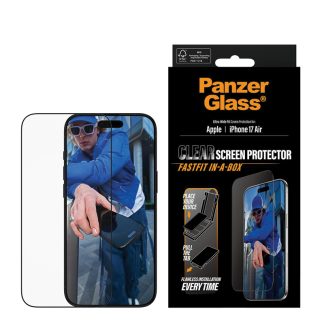 SAFE. by PanzerGlass® Screen Protector for iPhone 17 Air | Ultra-Wide Fit | Tempered Glass | EasyAligner Installation Tray | Scratch & Impact Resistant | Fingerprint Resistant | Crystal Clear