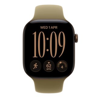 Apple Watch Series 12 GPS 46mm Dark Bronze Aluminium Case with Olive Sport Band – M/L – MJEU4AF/A