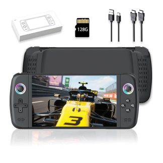M27 Handheld Game Console | 7-Inch Display | Linux Operating System | Portable Gaming Console | Black