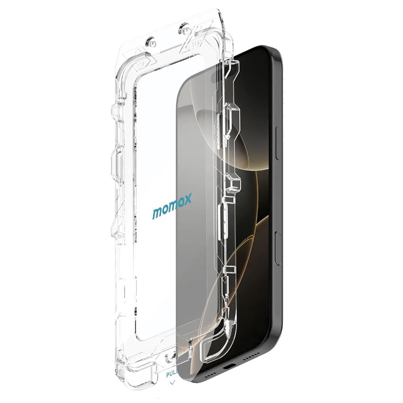 MOMAX Glass Pro+ Ultra Clear HD Tempered Glass for iPhone 17 Pro – Clear - Image 2