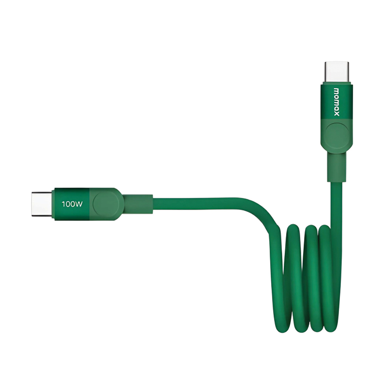 MOMAX Mag.Link Magnetic USB-C to USB-C Cable – 100W – 1m – DC52G – Green - Image 2