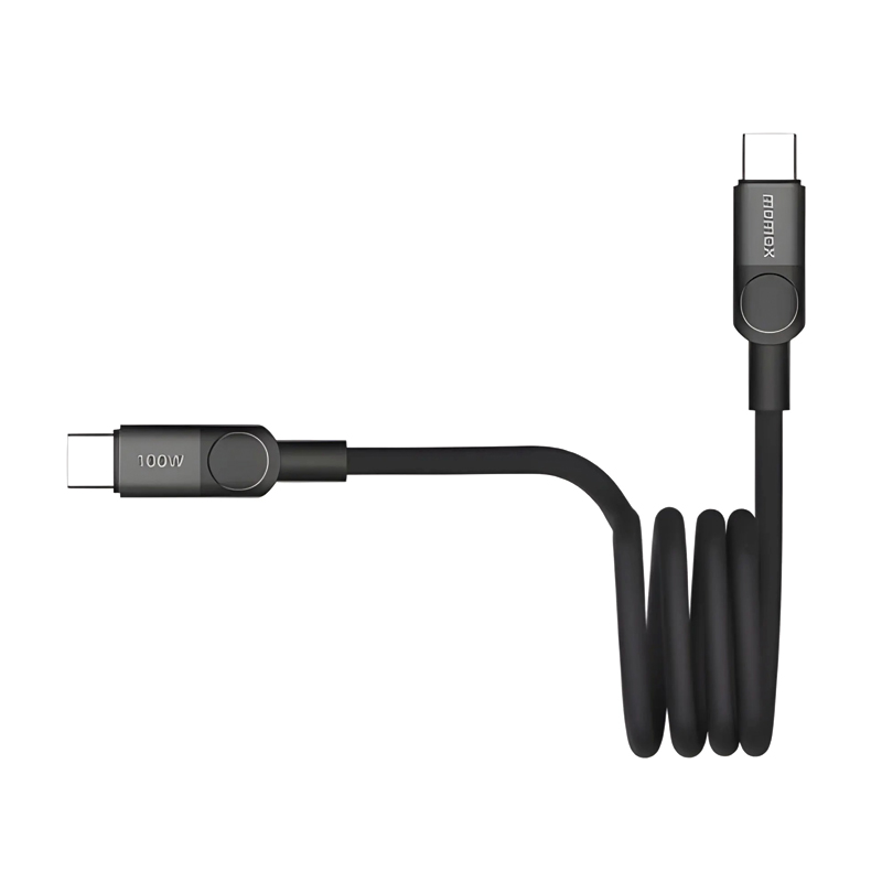 MOMAX Mag.Link Magnetic USB-C to USB-C Cable – 100W – 1m – DC52D – Black - Image 2