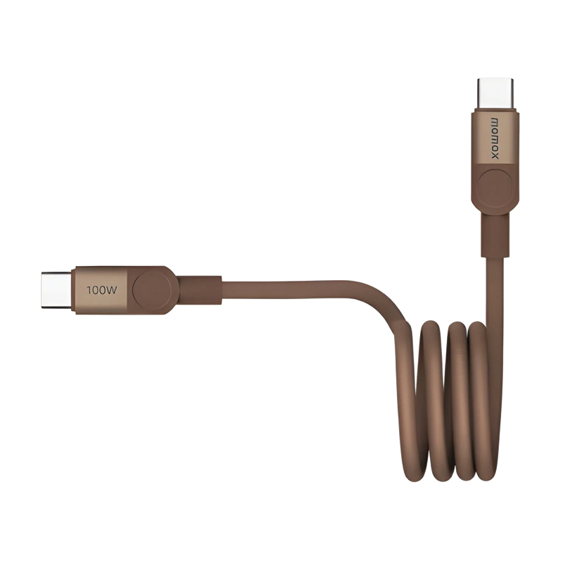 MOMAX Mag.Link Magnetic USB-C to USB-C Cable – 100W – 1m – DC52L2 – Desert Titanium - Image 2