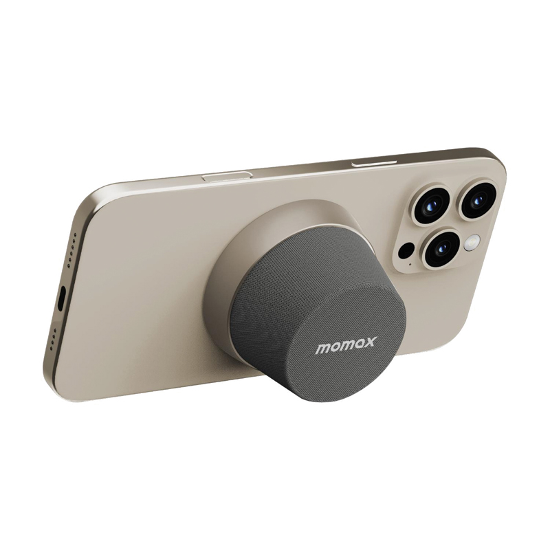 MOMAX 1-Vibe Go Magnetic Wireless Speaker | 3W | Bluetooth 5.3 | IPX6 | Titanium - Image 2