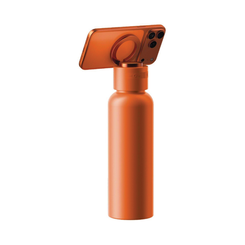 MOMAX 1-Vibe Bottle Magnetic Wireless Speaker Flask | 750ml | 3W Speaker | IPX7 | Solar Orange - Image 2