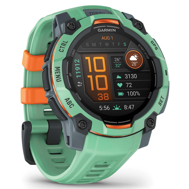 Garmin Instinct 3 GPS Smartwatch | 45mm | AMOLED | Neo Tropic | Neo Tropic Band | 010-02936-01 - Image 2