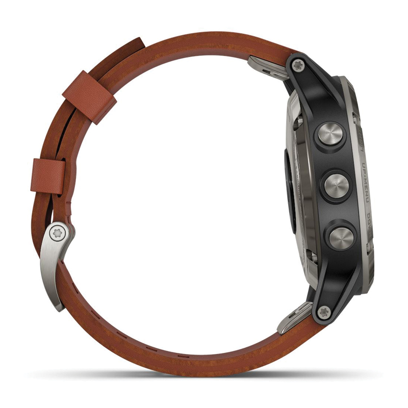 Garmin D2 Delta Sapphire Aviator GPS Watch | 47mm | Sapphire Crystal | Black | Brown Leather Band + Black Silicone Band | 010-01988-31 - Image 2
