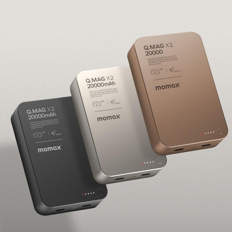 MOMAX Q.Mag X2 Magnetic Wireless Battery Pack | 20000mAh | 23.5mm Ultra Compact - Image 2