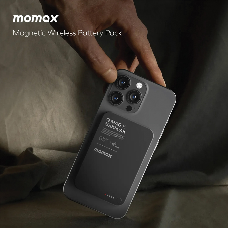 MOMAX Q.Mag X 5000mAh 15W MagSafe Wireless Power Bank - Image 2