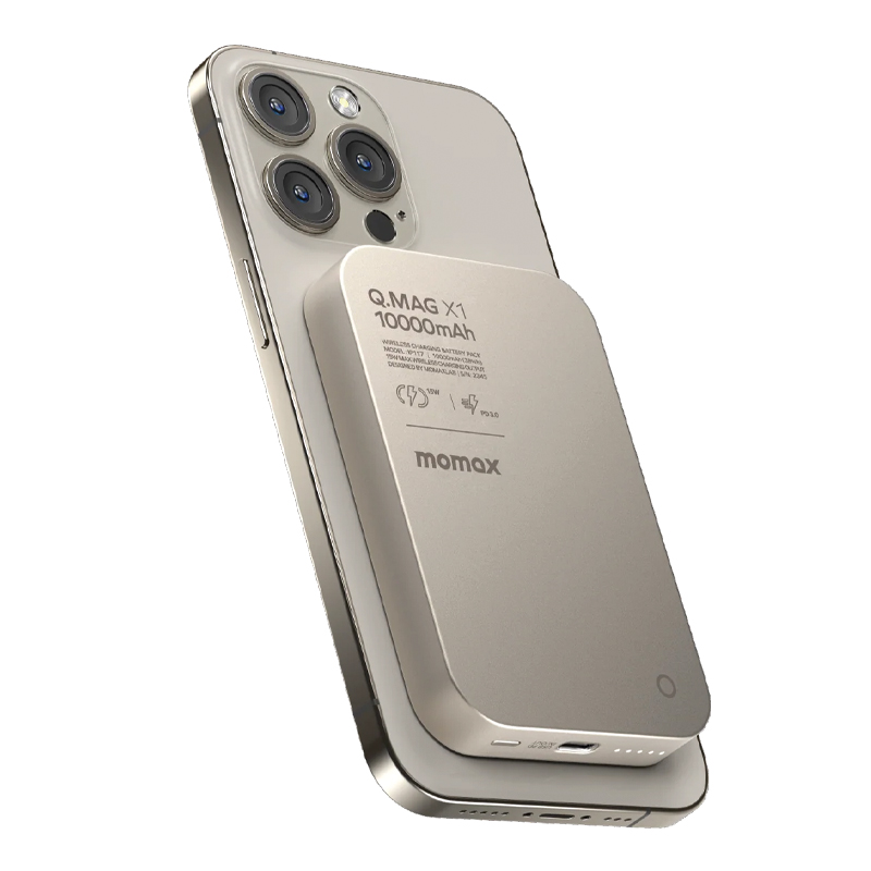 MOMAX Q.MAG X1 Magnetic Wireless Battery Pack (1000mah)13MM Ultra Slim - Image 2