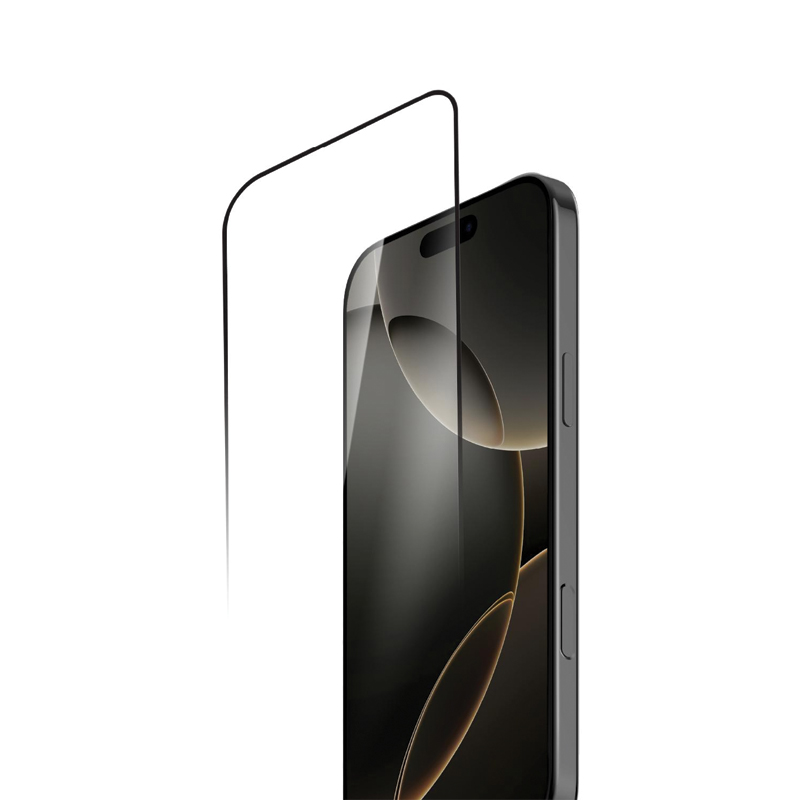 MOMAX Glass Pro+ Ultra Clear HD Tempered Glass for iPhone 17 – Black - Image 3