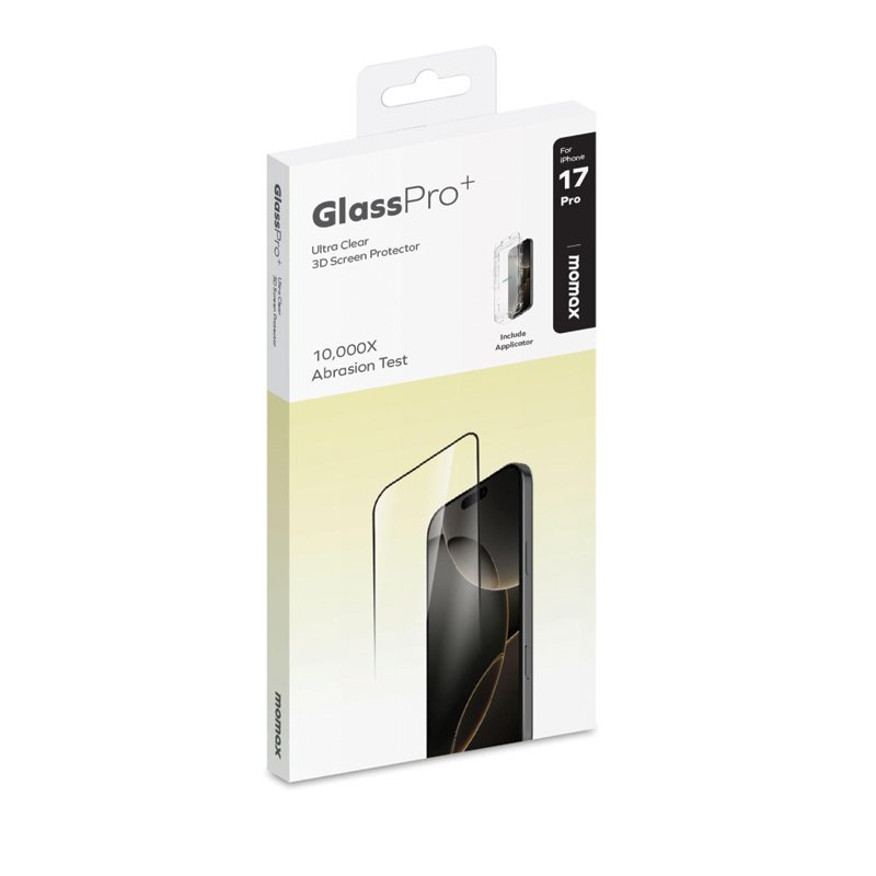 MOMAX Glass Pro+ Anti-Spy HD Tempered Glass for iPhone 17 – Black - Image 3