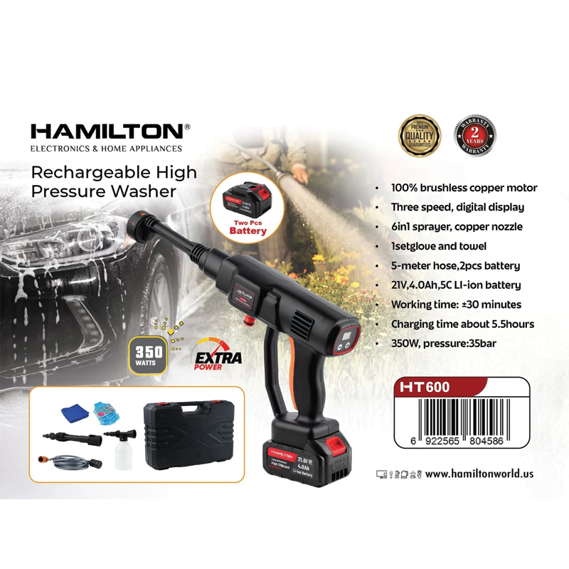 Hamilton Car Washing Gun – 18V / 380W / 5M - Image 3