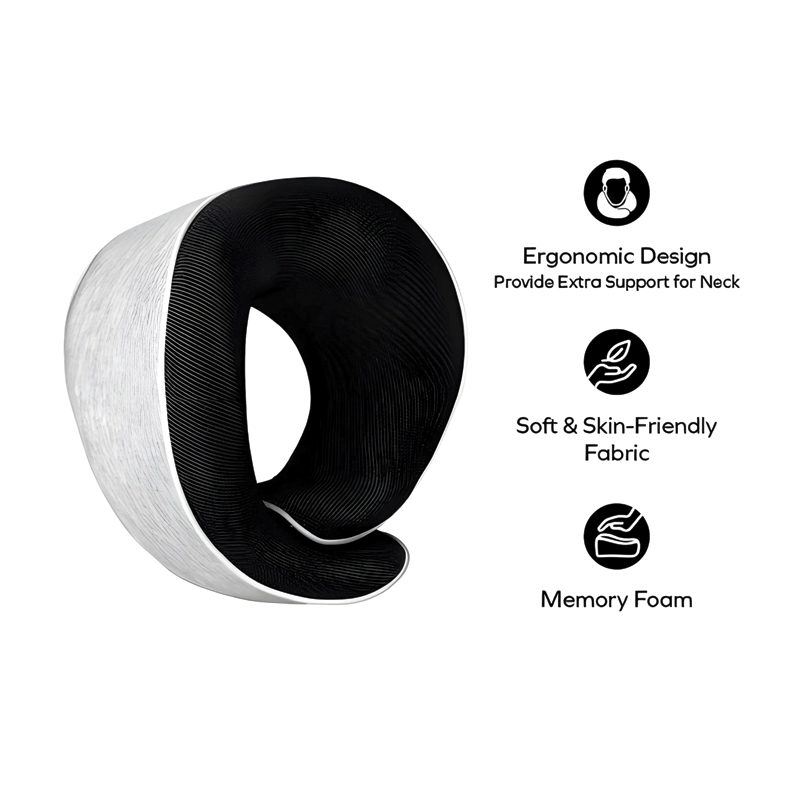 MOMAX 1-World Ergonomic Travel Pillow – Memory Foam – SR37E – Grey - Image 3