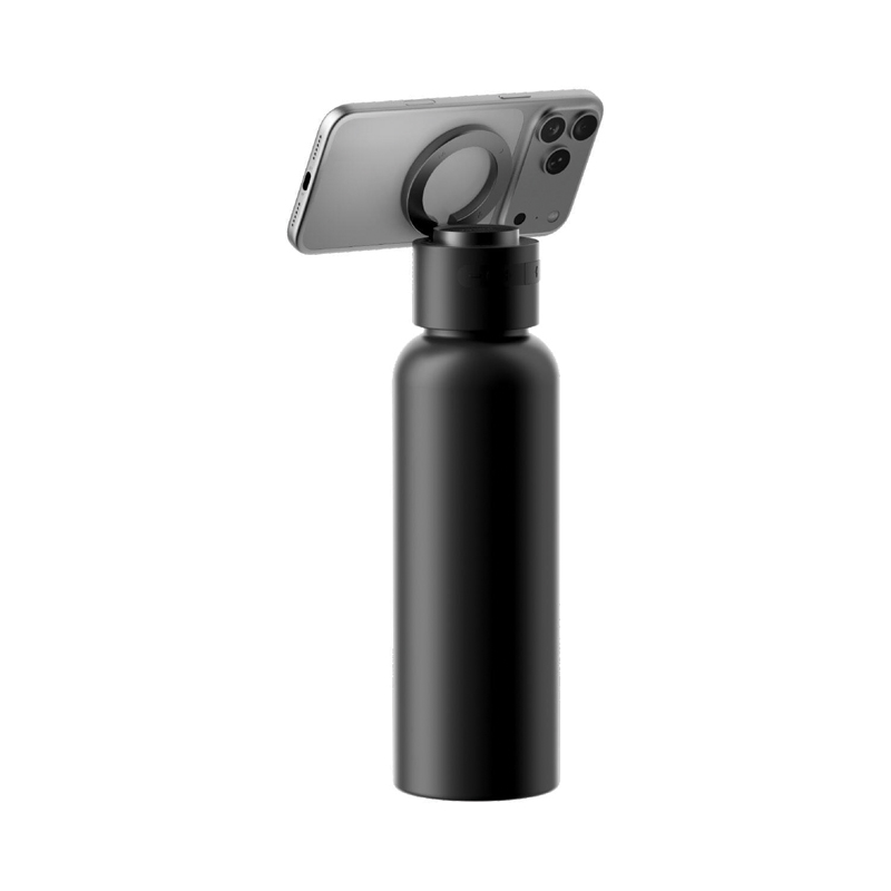 MOMAX 1-Vibe Bottle Magnetic Wireless Speaker Flask | 750ml | 3W Speaker | IPX7 | Black - Image 3