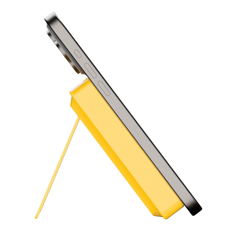 MOMAX 1-Power X Pro+ 10000mAh Magnetic Wireless Power Bank | Foldable Stand | Built-in USB-C Cable | 20W PD | Yellow - Image 3