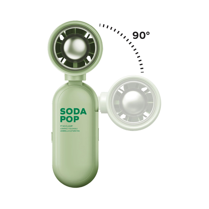 MOMAX 1° Go Clamp Compact Foldable Umbrella-Clip Mini Fan | Green | IF22G - Image 3