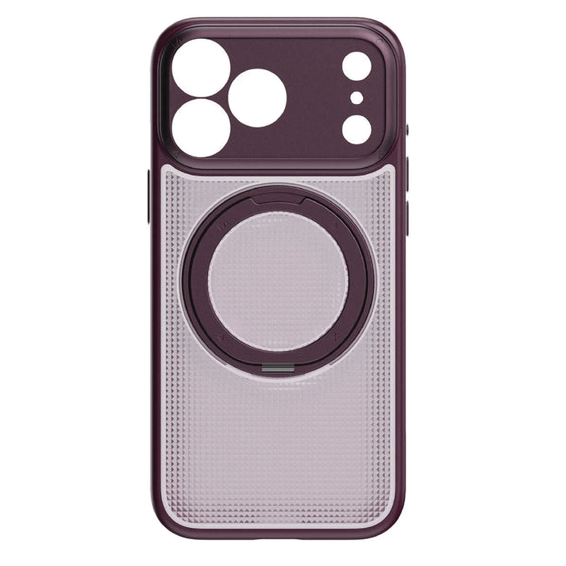MOMAX Soma Crystal Magnetic Case for iPhone 18 Pro 6.3″ – Burgundy - Image 3