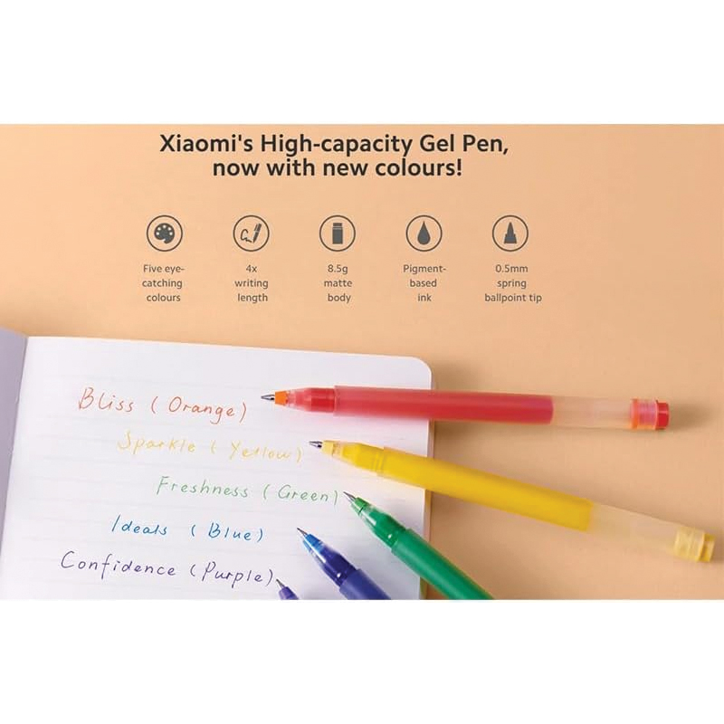 XIAOMI HIGH CAPACITY GEL PEN (5 PACK) - Image 3