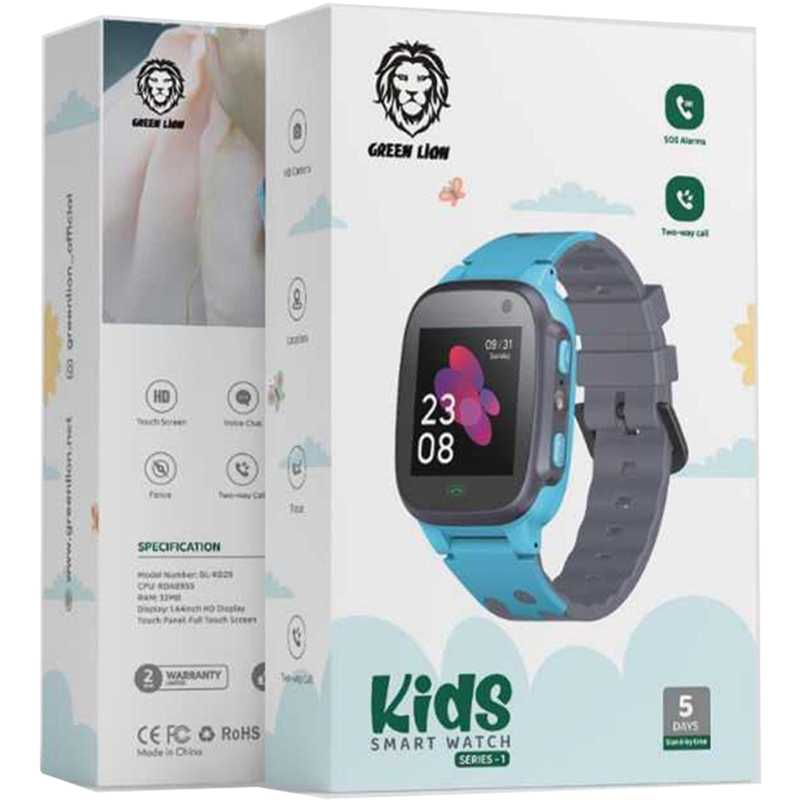 Green Lion Kids Smart Watch Series 5 | 2G SIM | Two-Way Calling | Up to 5 Days Standby | Blue - Image 3