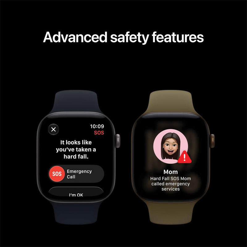 Apple Watch Series 12 GPS 46mm Space Grey Aluminium Case with Navy Blue Sport Band – M/L – MJEJ4AF/A - Image 3