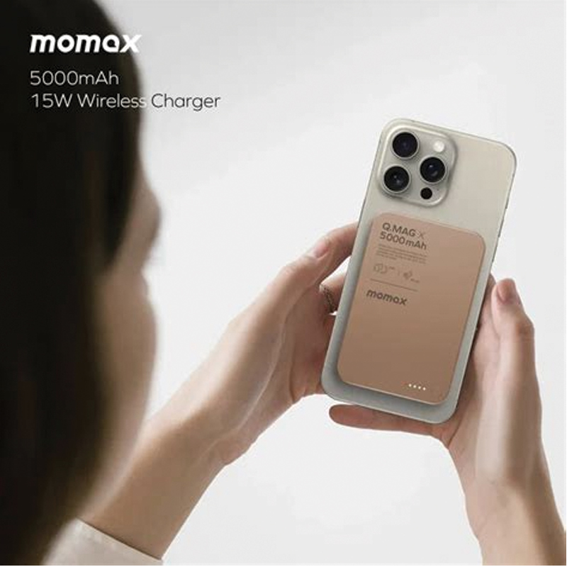 MOMAX Q.Mag X 5000mAh 15W MagSafe Wireless Power Bank - Image 3