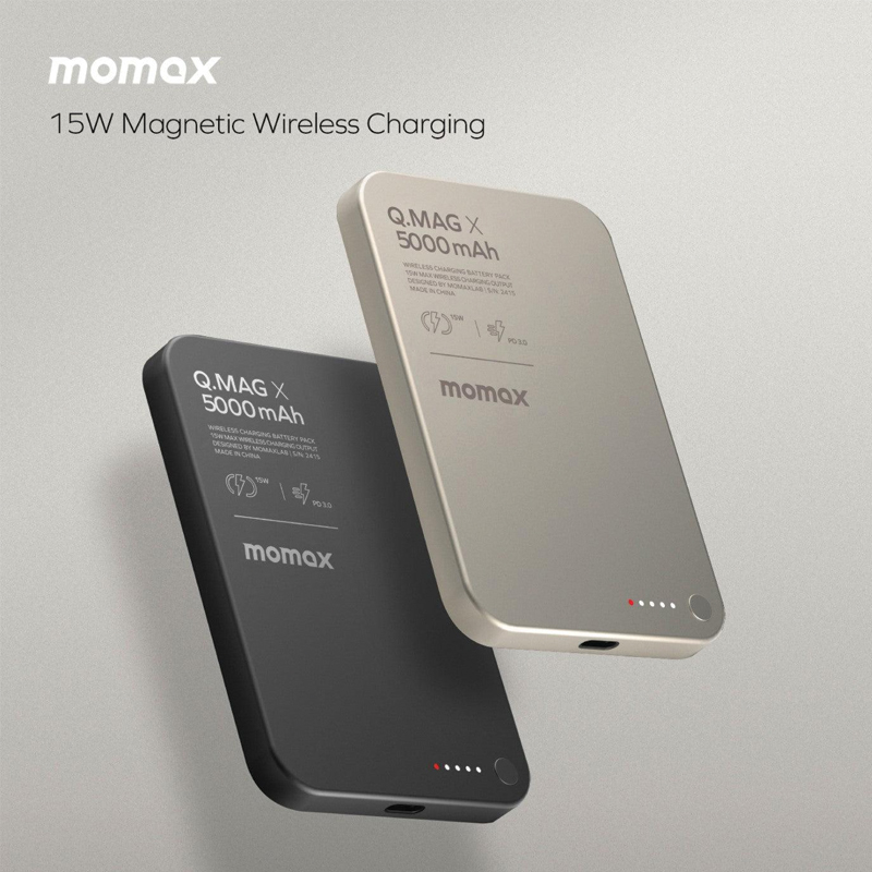 MOMAX Q.Mag X 5000mAh 15W MagSafe Wireless Power Bank - Image 3