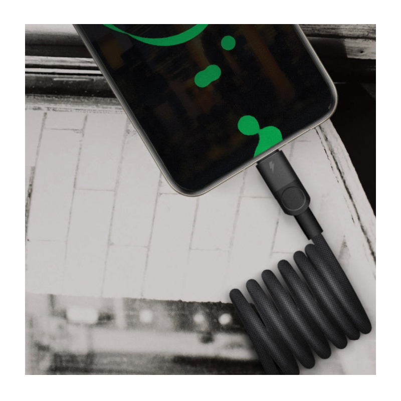 MOMAX Mag.Link Magnetic USB-A to USB-C Cable – 66W – 1m – DA57D – Black - Image 4