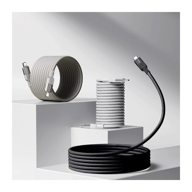 MOMAX Mag.Link 100W Magnetic USB-C to USB-C Cable – 1m – DC35L – Titanium - Image 4