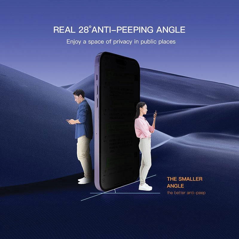 MOMAX Glass Pro+ Anti-Spy HD Tempered Glass – iPhone 18 Pro / iPhone 17 Pro 6.3″ - Image 4