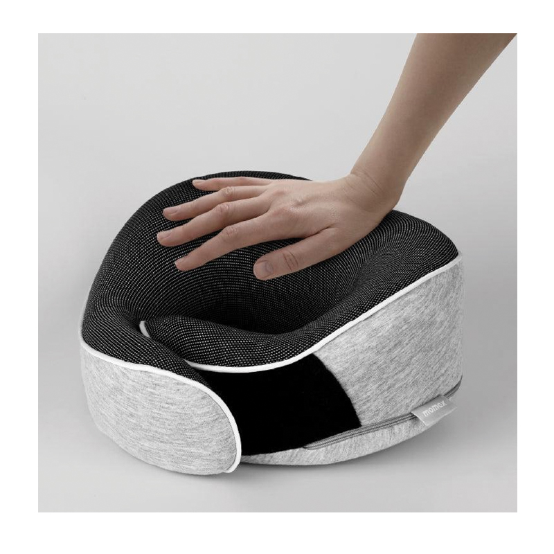MOMAX 1-World Ergonomic Travel Pillow – Memory Foam – SR37E – Grey - Image 4