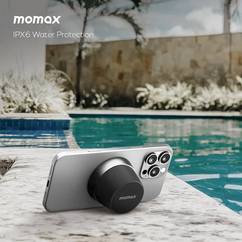MOMAX 1-VIBE GO Magnetic Wireless Speaker – Black - Image 4