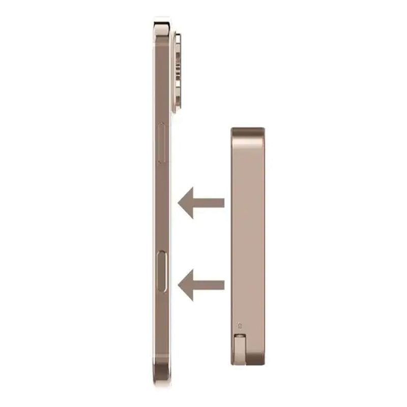 Momax 1-Power F.Pass+ 10000mAh Battery Pack with Built-in Cable and Magnetic attachment – Titanium - Image 4