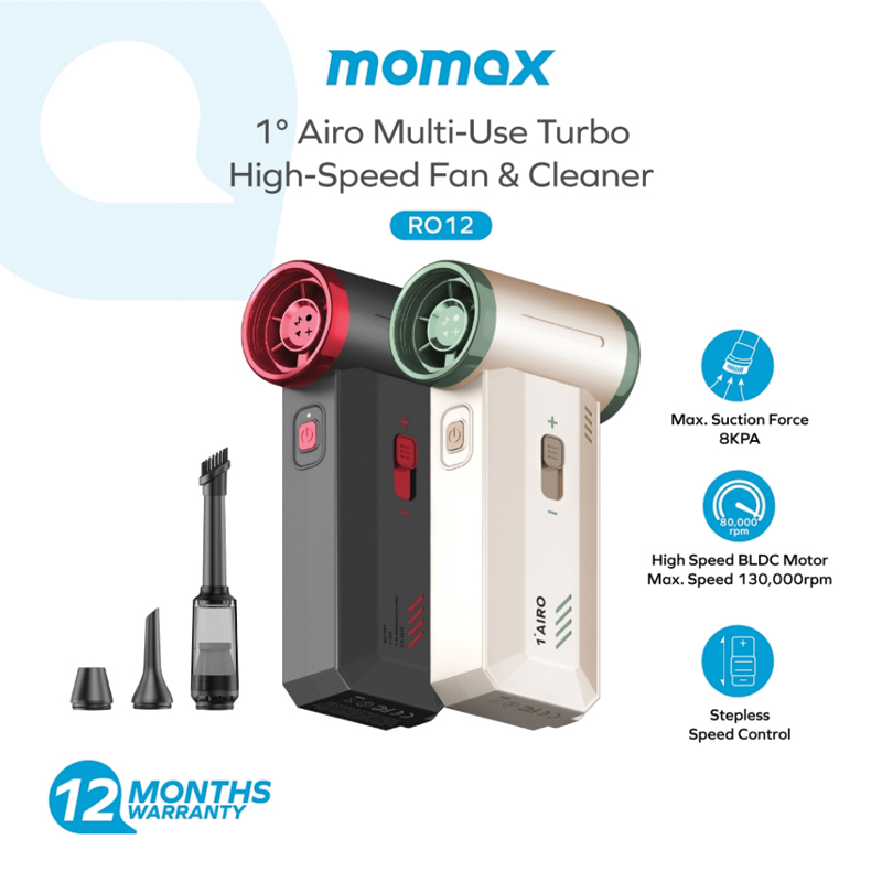 MOMAX 1° Airo Multi-Use Turbo High-Speed Fan & Cleaner - Image 4