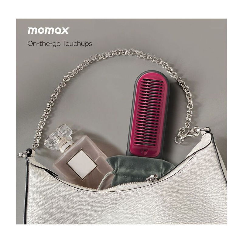 MOMAX Ultra Sleek Cordless Hair Straightener Brush – 15W – 2500mAh – HL12E – Grey - Image 4