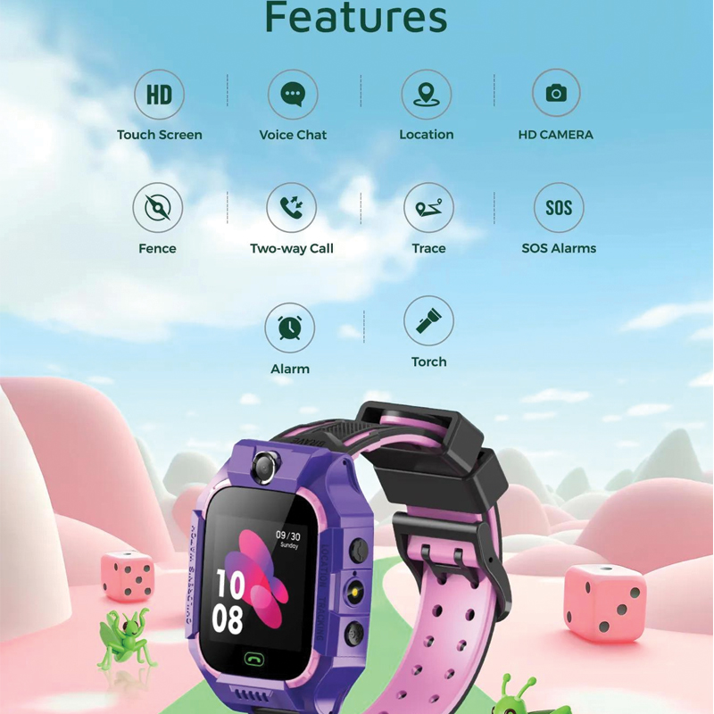 Green Lion Kids Smart Watch Series 5 | 2G SIM | Two-Way Calling | Up to 5 Days Standby | Purple - Image 4