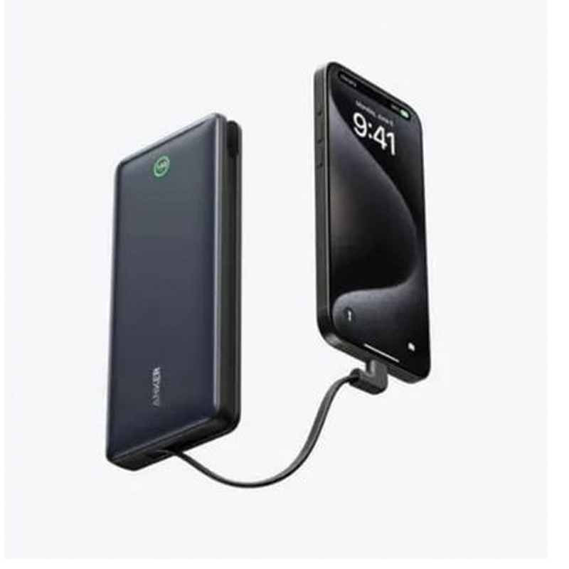 Anker Zolo Power Bank | 20,000mAh | 22.5W | Built-in USB-C Cable | USB-C + USB-A | Black - Image 4