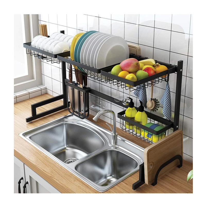 Stainless Steel Over-Sink Dish Drying Rack | Kitchen Storage & Drainage Organizer - Image 4