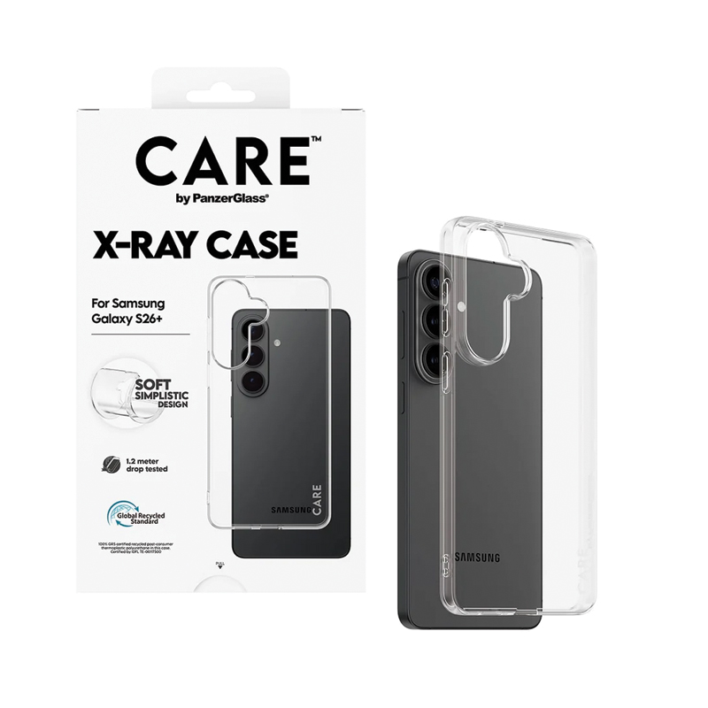 CARE™ by PanzerGlass® X-Ray Case for Samsung Galaxy S26 Plus | Transparent Protective Case | Slim Profile | Shock & Drop Protection | Scratch Resistant | Wireless Charging Compatible | Crystal Clear - Image 4