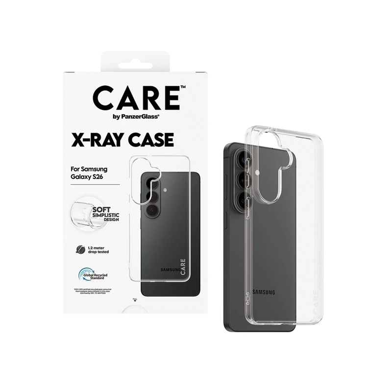 CARE™ by PanzerGlass® X-Ray Case for Samsung Galaxy S26 | Transparent Protective Case | Slim Profile | Shock & Drop Protection | Scratch Resistant | Wireless Charging Compatible | Crystal Clear - Image 4